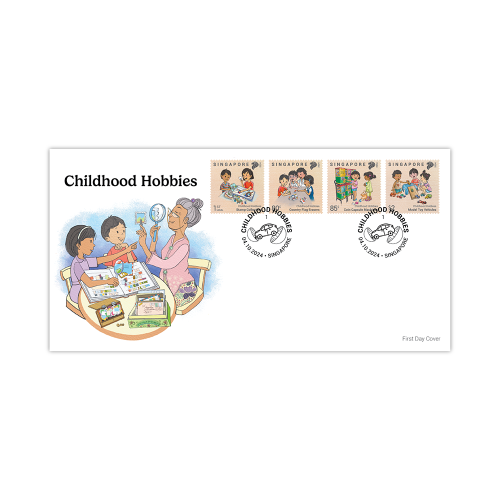 Childhood Hobbies Precancelled FDC with stamps (CSM24PF)