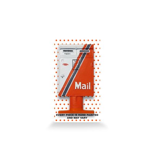 Posting Boxes of Singapore Collection - Orange Posting Box 3D Magnet (CSGPO014)
