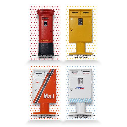 Posting Boxes of Singapore Collection - Set of 4 3D Magnet posting boxes  (CSGPO016)