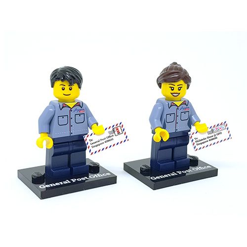 SingPost Postman and Postwoman Mini Figurine Bundle (CSLEG003)