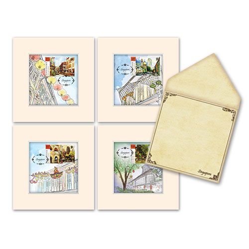 Singapore Traditional Sites - Greeting card (Sets of 4 design) (CSTRS016)