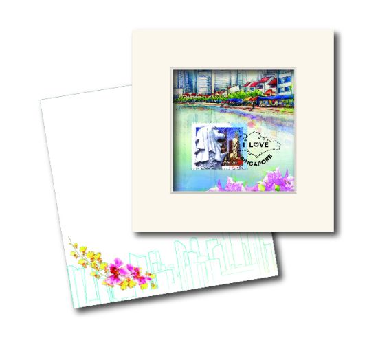 City in A Garden Collection - Singapore River Greeting Card (CSGSR005)