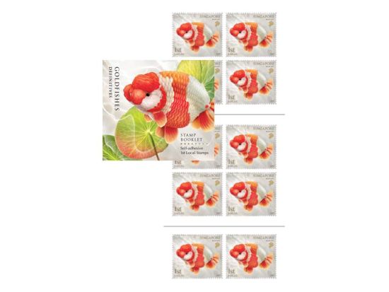 Goldfishes – Definitives 1st Local Self-Adhesive Booklet (10 stamps per booklet) RANCHU Design (DSQ19SBN)