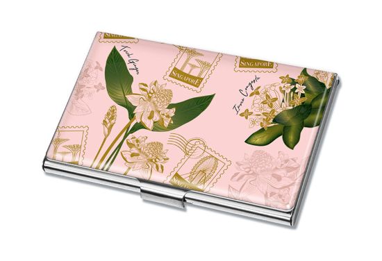 Singapore Flowers Collection II - Singapore Icons with flowers Name Card Holder (Pink) (CSSF2CH2)