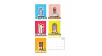 Colorful Culture of Singapore Collection - Colorful Windows Postcard set of 5 Design (CSCCSWP6)