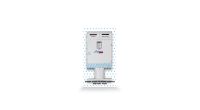 Posting Boxes of Singapore Collection - White Posting Box 3D Magnet (CSGPO015)