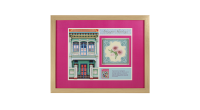 Colorful Culture of Singapore Collection - Five Rose Blue Tile Frame (CSCCSTF1)