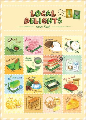 Local Delights Collection - Kueh Tea Towel  (CSLCL005)