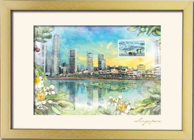 City in a Garden II Collection - Boat Quay Artprint (CSCG2FM3)