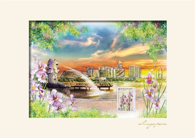 City in a Garden II Collection - Merlion and City View Print (CSCG2PF2)