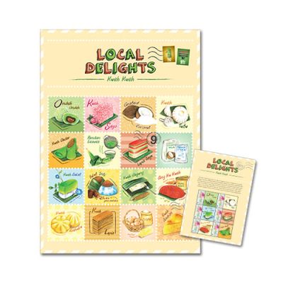 Local Delights Collection - Kueh Tea Towel with MyStamp Sheet (CSLCL001)