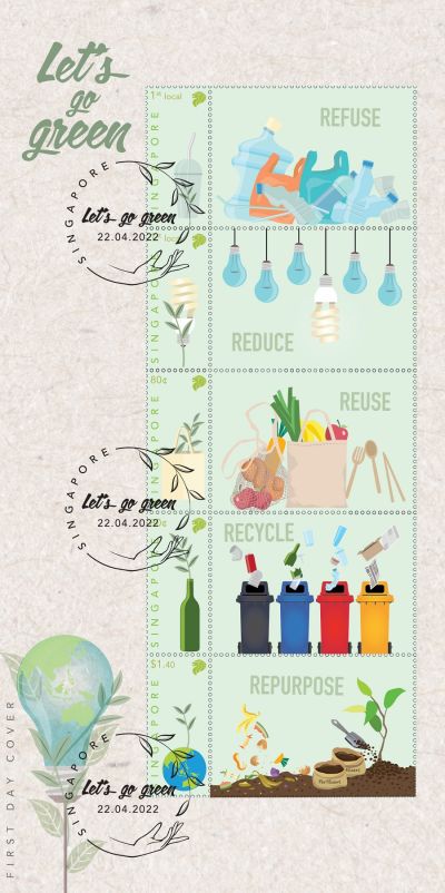 Let's go Green MyStamp First Day Cover Affixed with MyStamp (MYGOGPF) 