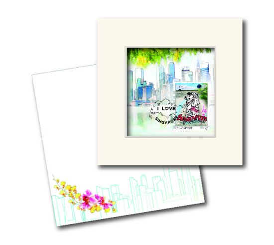 City in A Garden Collection - Singapore Skyscrapers Greeting Card (CSGSR004)
