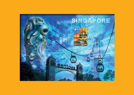 Iconic Landmarks Collection - Sentosa and Singapore Cable Car Print (CSILS004)