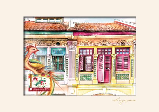 The Peranakan Collections- Shophouses Print 2 (CSPNKPF2)