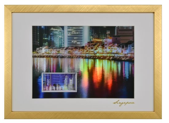 Iconic Landmarks of Singapore Collection II - Boat Quay Artprint (Framed) (CSIL2FM5)